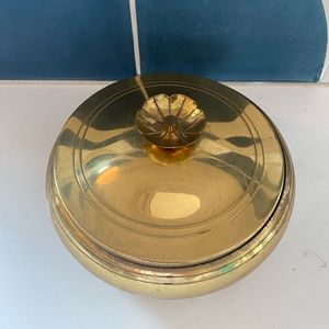 MCM solid brass candy dish